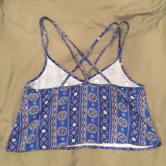 Crop Top Patterned Festival Top - Picture 2 of 2